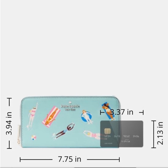 Kate Spade pool float large continental wallet Poolside Multi - Picture 6 of 8